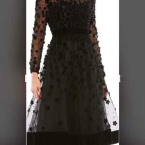 Mac Duggal sequined black dress
